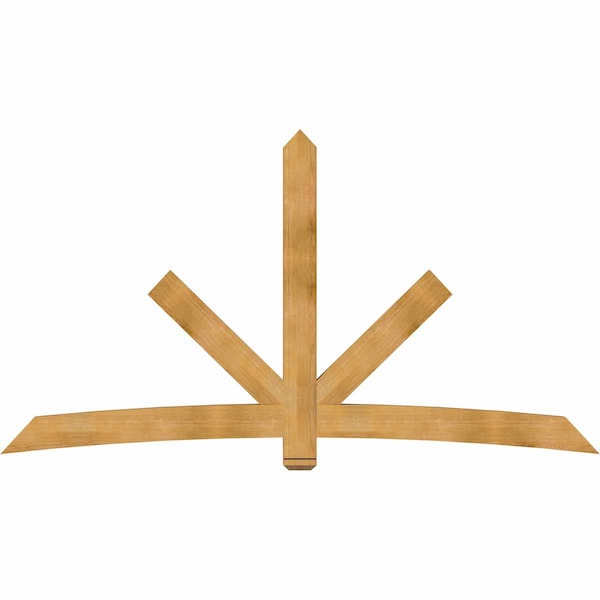Ekena Millwork Alberta Rough Sawn Timber Gable Bracket, Western Red Cedar, 108"W x 58"H x 4"D x 6"F, 13/12 Pitch GBW108X58X0406ALB00RWR - main
